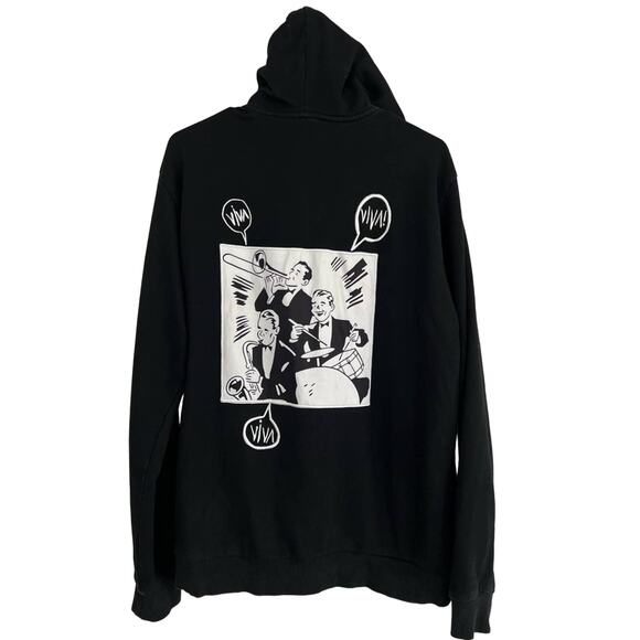 Barstool Sports Full Zip Hoodie Viva Voice Of The People Black EMBROIDERED SZ XL - Picture 2 of 6